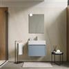 DEGHI Mobile bagno sospeso 60 cm con cassetto carta da zucchero e lavabo integrato - Edith