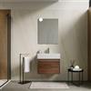 DEGHI Mobile bagno sospeso 60 cm con cassetto rovere deciso e lavabo integrato - Edith