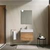 DEGHI Mobile bagno sospeso 60 cm con cassetto rovere gold e lavabo integrato - Edith