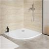 DEGHI Piatto doccia semicircolare 90 x 90 cm bianco in acrilico - Noplak