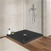 DEGHI Piatto doccia 80 x 80 cm effetto pietra grigio antracite in acrilico - Kero