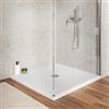 DEGHI Piatto doccia 90 x 90 cm effetto pietra bianco in acrilico - Kero