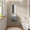 DEGHI Mobile bagno sospeso 40 cm grigio opaco con lavabo integrato e specchio - Prisca