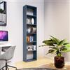 DEGHI Libreria 55x240h cm con 5 ripiani blu - Jennifer