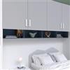 DEGHI Mensola 240x28h cm per armadio a ponte 333 cm con vani a giorno blu - Jennifer
