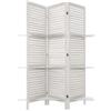 DEGHI Paravento espositore 120x170h cm in legno bianco con ripiani - Taji
