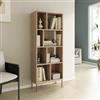 DEGHI Libreria 63x159h cm rovere cannettato con struttura in acciaio oro bronzato - Kloser