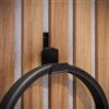 DEGHI Appendino singolo in alluminio nero design squadrato per pannello fonoassorbente - Bjorn