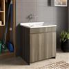 DEGHI Mobile lavatoio 75x60 cm 2 ante rovere trufa con vasca - Fiona