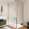 DEGHI Box doccia 120X70 cm lato fisso cannettato con battente e profilo cromo 200h - Artego Duo