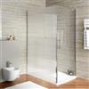 DEGHI Box doccia 140X80 cm lato fisso cannettato con battente e profilo cromo 200h - Artego Duo