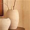 DEGHI Vaso da interno 32h cm in ceramica beige con motivo in rilievo - Rudi