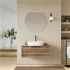 DEGHI Mobile bagno sospeso con cassetto 90 cm rovere america cannettato con top - Mida