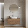 DEGHI Mobile bagno sospeso 100x50 cm 2 cassetti rovere america con top - Edgard
