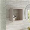 DEGHI Pensile bagno 35 x 35h cm con vano a giorno in legno cashmere - Cuki