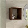 DEGHI Pensile bagno 35 x 35h cm con vano a giorno in legno rovere deciso - Cuki