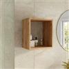 DEGHI Pensile bagno 35 x 35h cm con vano a giorno in legno rovere gold - Cuki