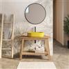 DEGHI Mobile bagno a terra sottolavabo 100 cm in legno di acacia - Nara