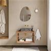 DEGHI Mobile bagno sospeso 80 cm in legno di acacia - Malvina