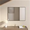 DEGHI Specchio 70x110 cm reversibile con cornice nero opaco - Talas