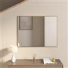 DEGHI Specchio 70x110 cm reversibile con cornice oro spazzolato - Talas