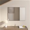 DEGHI Specchio 70x110 cm reversibile con cornice alluminio spazzolato - Talas