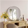 DEGHI Specchio da interno rotondo 90 cm con cornice in alluminio bianco opaco - Talas