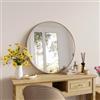 DEGHI Specchio da interno rotondo 70 cm con cornice in alluminio bronzo spazzolato - Talas