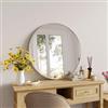 DEGHI Specchio da interno rotondo 70 cm con cornice in alluminio champagne - Talas