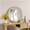 DEGHI Specchio da interno rotondo 70 cm con cornice in alluminio oro spazzolato - Talas