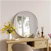 DEGHI Specchio da interno rotondo 70 cm con cornice in alluminio spazzolato - Talas
