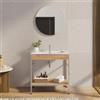 DEGHI Mobile bagno a terra 90 cm champagne e rovere con lavabo integrato - Axis