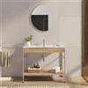 DEGHI Mobile bagno a terra 100 cm champagne e rovere con lavabo integrato - Axis