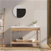 DEGHI Mobile bagno a terra 120 cm champagne e rovere con lavabo integrato sx - Axis