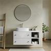 DEGHI Mobile bagno portalavabo 100 cm bianco opaco con vani a giorno e specchio - Dunkel