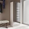 DEGHI Scarpiera armadio 70x180 cm in rovere bianco con 2 ante a specchio - Boos