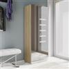DEGHI Scarpiera armadio 70x180h cm rovere con 2 ante a specchio e 7 ripiani - Boos