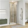DEGHI Box doccia nicchia 90 cm saloon con vetro trasparente e profilo cromo 200h - Endys