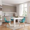 DEGHI Tavolo 140x90 cm bianco opaco - Asher