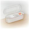 DEGHI Organizer 27x8h cm beige con copertura trasparente - Hamika