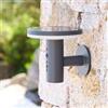 DEGHI Applique da parete solare rotonda 15 cm in alluminio grafite - Falko