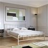 DEGHI Letto matrimoniale 160x200 cm in metallo beige opaco - Milki