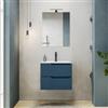 DEGHI Mobile bagno sospeso 60 cm blu oceano cannettato con lavabo - Konai plus