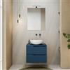 DEGHI Mobile bagno sospeso 60 cm blu oceano cannettato con top - Konai plus