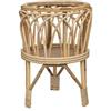 DEGHI Portavaso 39h cm in rattan naturale con gambe