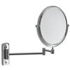 GEDY Specchio da trucco Ø 18 cm con ingranditore e supporto a muro estensibile cromo - Gaia di Gedy
