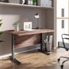DEGHI Scrivania 120x80 cm noce brera con top da 38 mm e gambe in metallo - Garen