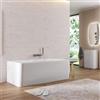 DEGHI Vasca da bagno a muro 170 x 80 cm in acrilico bianco lucido - Sonora