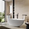 DEGHI Vasca freestanding 170x58h cm in acrilico bianco lucido cannettato - Reynosa