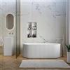 DEGHI Vasca freestanding 170x58h cm in acrilico bianco lucido cannettato - Colima